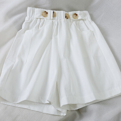

Womens Casual Wide Leg Shorts Simple Solid Color Elastic Waist Shorts 2019 Summer Casual High Waist Pockets Hot Short Pants
