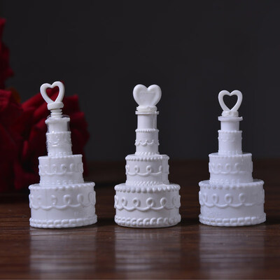 

24PcsSet Party Wedding Cake Shape Empty Bubble Soap Water Bottle Container