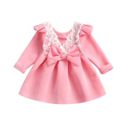 

Baby Girls Dress Spring Autumn Long Sleeves Children Girl Clothes Casual School Dress for Girls Lace Dress Kids Girl Party Wear