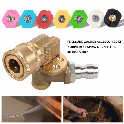 

Gobestart 14 Inch Quick Connecting Pivoting Coupler 180 Degree Pressure Washer Spray Nozzle