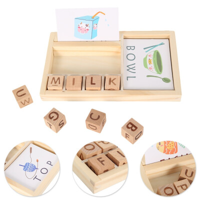 

Willstar Wood Spelling Words Game Kids Early Educational Toys for Children Learning Wooden Toys Montessori Education Toy
