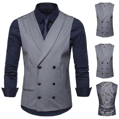 

Toponeto Mens Fashion Business Casual Wedding Waistcoat Tops Vest Jacket Top Coat