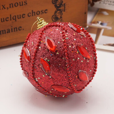 

Siaonvr Christmas Rhinestone Glitter Baubles Ball Xmas Tree Ornament Decoration 8CM