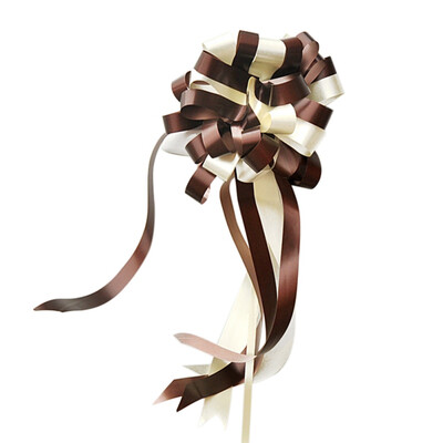 

10pcs Wedding decoration Bright Color Pull Bows Florist Craft Pull Bows With Ribbon Gift Wrapping Car Decoration