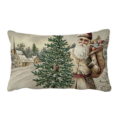 

Tailored Christmas Pillowcase Soft Sofa Cushion Home Decoration Pillow Case Waist Cushion
