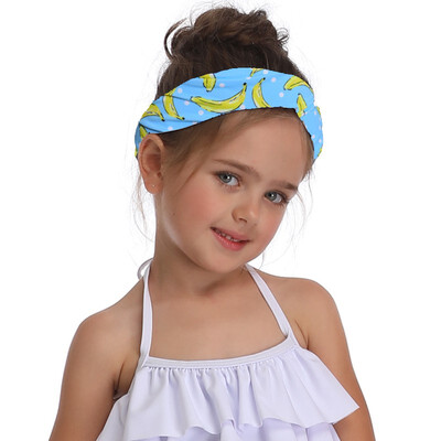 

New Headbands For Girls Print Chiffon Boho Ethnic Style Elastic Hairbands Hair Ornament Holder Swimsuit Accessories