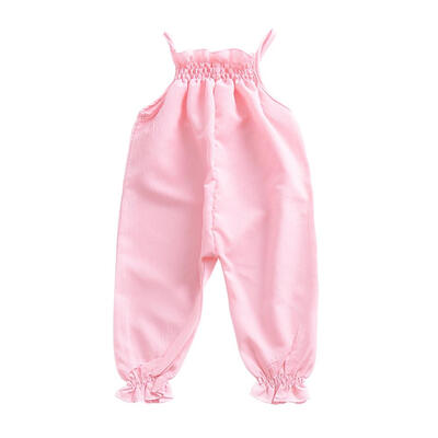 

Casual Cotton Sleeveless Cute Kids Baby Girls Infant Solid Floral Halter Sling Romper Cotton Clothes Outfits