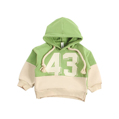

Baby Clothes Autumn New Style Fashion Baby Boys Casual Number Printed Hooded Drawstring Sweatshirt