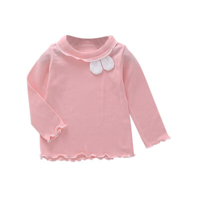 

Cute Girls Autumn Spring Floral Cotton Pullover T-shirt Children Clothes Baby Long Sleeve Tops Tees Blouse