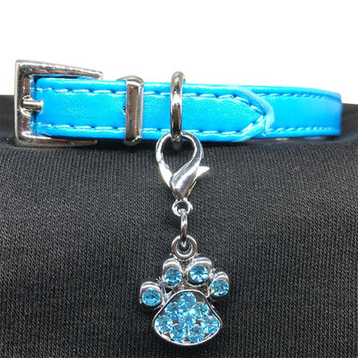 

Pet Dog Collar Accessories Personalized Cat Puppy ID Tag Rhinestone Crystal Name Tags Pendant Anti-lost
