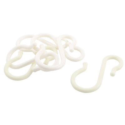 

UpperX Plastic Ball Ends S Shaped Clothes Hanger Hook for Clothes Baskets 10 cm 6 pcs