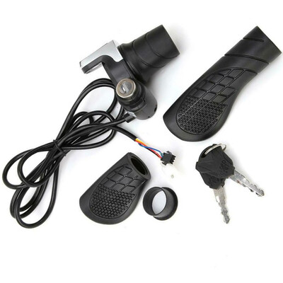 

36V48V Electric Bike Twisting Throttle Handlebar Grip Parts Kit W LCD Display