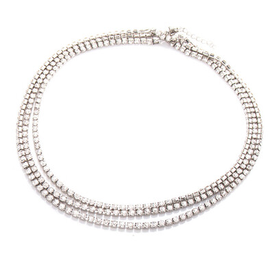 

New Gold Silver Color Multilayer Chain Simulated Hip-hop Steampunk Bling Necklace Chain Mens New Punk Chain Necklace