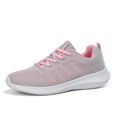 

LZJ 2019 New Women Shoes Flats Fashion Casual Ladies Shoes Woman Lace-Up Mesh Breathable Female Sneakers Zapatillas Mujer 35-42