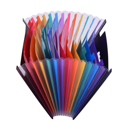 

24 Pockets File Folder Organizer Expanding File Folder Rainbow Color Accordion A4 Size with File Guides&Paper Tags for Busines