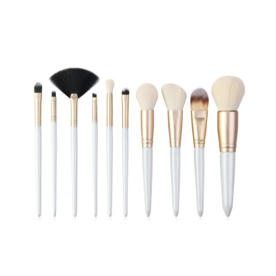 

10Pcs Nylon Bristles Foundation Makeup Brush Set Loose Powder Brush Eyeshadow Brush Lip Brush Blush Brush Lip Brush Kit