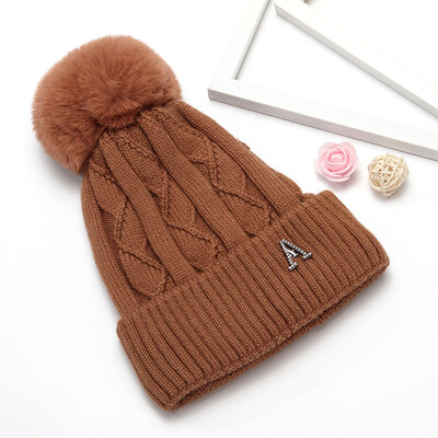 

Tailored Fashion Womens Winter Collar Plus Wild Thick knit Warm Hat