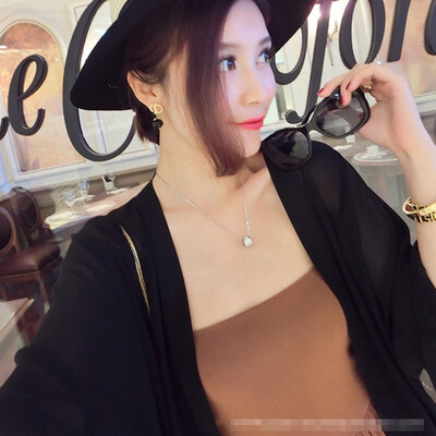 

Newest 2019 Summer Stylish Womens Fashion Casual Long Sleeve Cardigan Chiffon Solid Long Loose Blouse Shirt 2019628