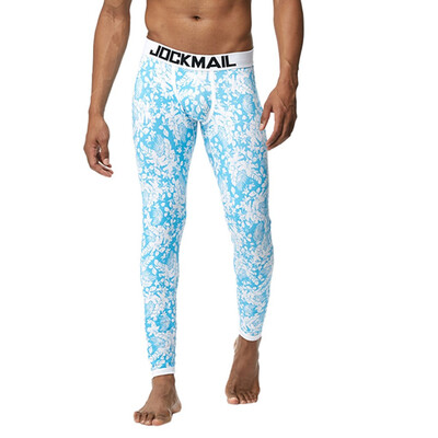 

Gobestart Mens Cotton Letter Printed Skinny Slim Fit Warmth Long Leggins Comfy Trousers