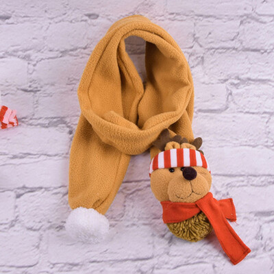 

Gobestart Unisex Funny Christmas Santa Claus Neck Fleece Knitted Scarves Shawl Scarf