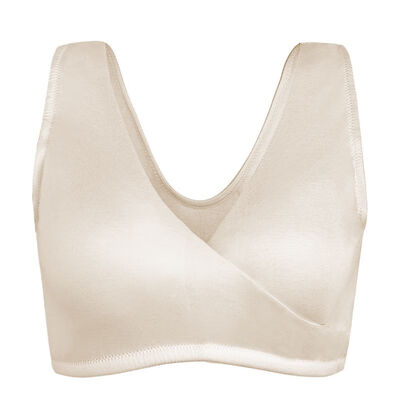 

Lady Cotton Front Cross Wide Shoulder Strap Women BraPush-up Deep V Plus Size Underwear