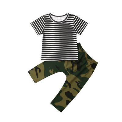 

2Pcs Newborn Toddler Kids Baby Boy Clothes Tshirt Top Pants Trousers Outfit New