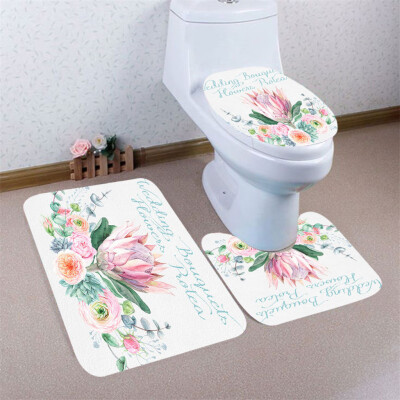 

〖Follure〗3pcs Colorful Pattern Non-Slip Bath Mat Bathroom Kitchen Carpet Doormats Decor