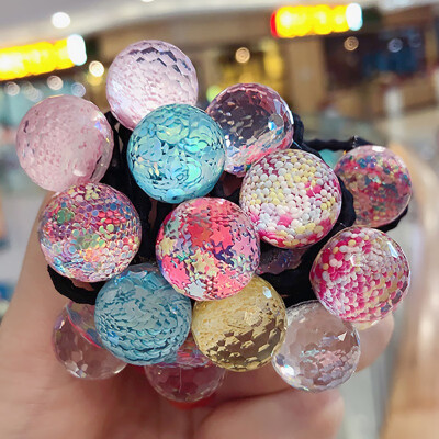 

Cute Women Girl Sequin Glass Ball Design Elastic Hair Accessory Band Rope Ponytail Holder Headbands new