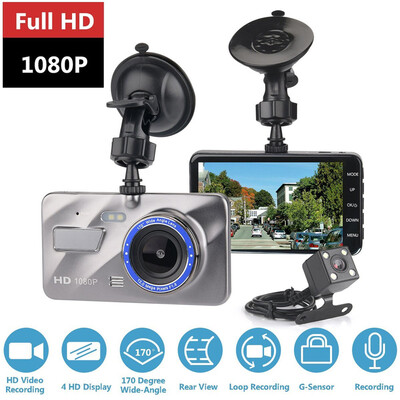 

Dash Cam Car dvr Dual Lens Camera Car Video Full HD 1080p 4" IPS Screen 170 Degree Night Vision Camera