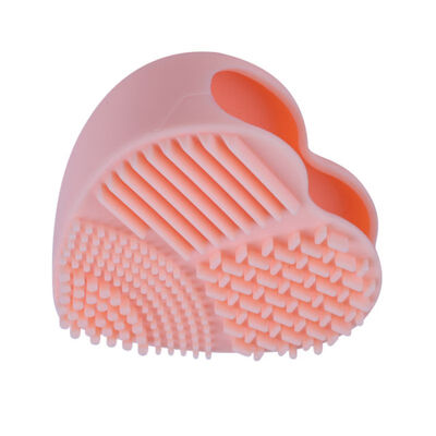 

Cute Design Heart Shape Clean Make up Brushes Wash Brush Silica Glove Scrubber Board Cosmetic Cleaning Tools For Makeup Brushes