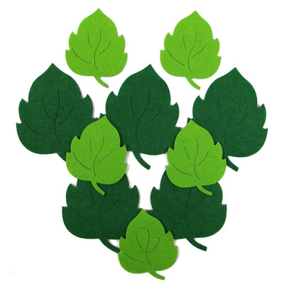 

YIWULA10pcs Leaves Non-woven Fabric Kindergarten Decal Wall Sticker Educational Toy