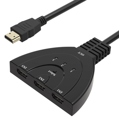 

Blue Car BC-301C HDMI Switch 3 IN 1 OUT Pigtail HDMI Switch HDCP 1080P HD Hub V14B Cable