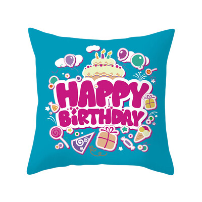 

Unicorn Happy Birthday Pillowcases Popular Unicorn Throw Pillow Case Cushion Cover Home Sofa Office Decorative 18"X18"