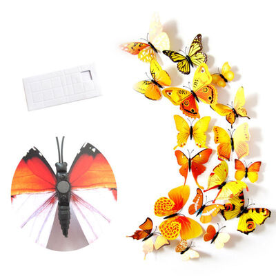 

12pcslot 3D PVC Wall Stickers Magnet Butterflies DIY Wall Sticker Decor Poster Kids Rooms Home Decoration
