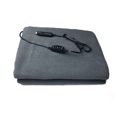 

12V Car Heated Blanket Adjustable Safety Keep Warm Foldable Camping Soft Travel Insulation Electric Home Universal Fast Winter Gre
