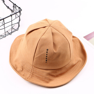 

Korea retro casual letter basin cap female foldable fisherman cap male couple cap spring&summer sun visor cap