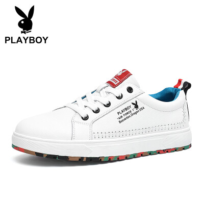 

Playboy PLAYBOY fashion running casual board shoes mens low cut non-slip wild DS85186 white 43
