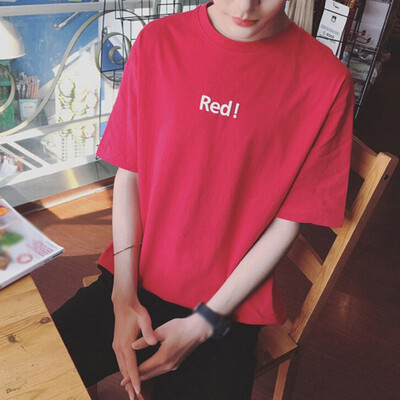 

Men Summer Short Sleeve T-Shirt Student Casual Tops Round Neck Wild Trand Tee