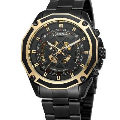 

Forsining A1030 Top Brand Automatic Mechanical Business Men Watch Skeleton Luxury Watch Luxury Fashion Military Stainless Steel Wa