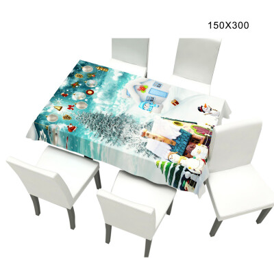 

Christmas Theme Pattern Printed Washable Table Cloth Table CoverStretch Short Chair Cover Elastic Slipcover Protector Cover