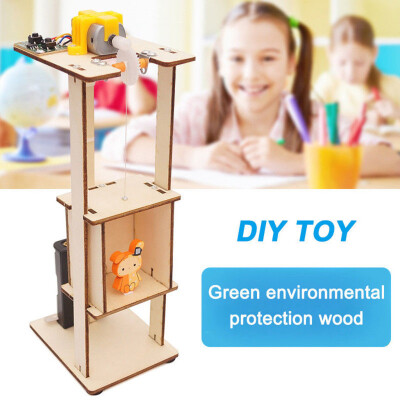 

Gobestart DIY Assemble Electric Lift Toys Kids Science Experiment Material Kits Toys Gift