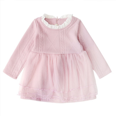 

Girls Dress Lace Knit Long Sleeve Princess Dress Brand Girls Clothes Children Clothing European&American Style Girls Dresses