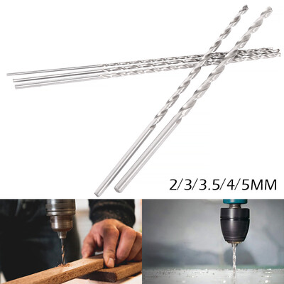 

20Pcs 2-5 mm Diameter Extra Long HSS Straight Shank Auger Twist Drill Bit Set 160mm Bit