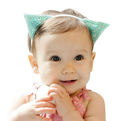 

Girls Hair Band Head Wrape Baby knitted Cat Ear Gold Headband Princess Cartoon Headband Infant Hair Accessories