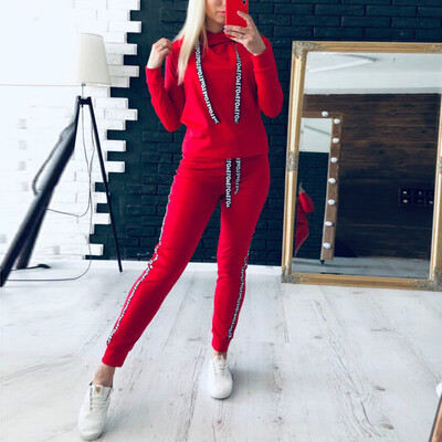 

Toponeto European And American Autumn And Winter Womens New Sports Suit Two-Piece