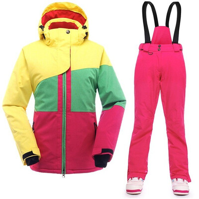 

SAENSHING Ski Suit Women Waterproof Mountain Skiing Jacket Snowboard Pants Girl Windproof Super Warm Winter Snow Set Female