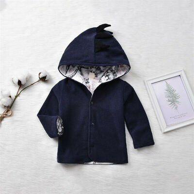 

Kids Girls Boys Hooded Jacket Dinosaur Coat Outerwear Outfits NEW