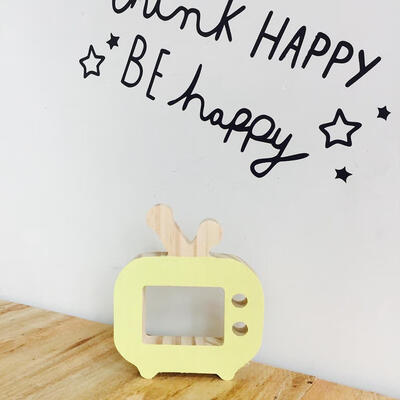 

New Home Decoration Crafts Statue Wooden TV set Toys Modeling Decor Creative Christmas Kids Children Room Decor Toys Props Gift