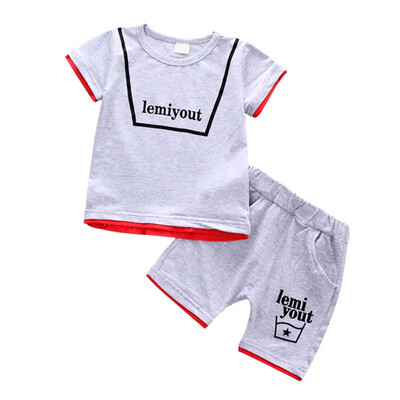 

2019 Newborn Baby Boys Clothes Set Cotton Baby Clothing Suit ShirtPants Plaid Infant Clothes Set