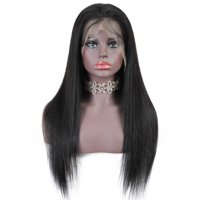 

Amazing Star Virgin Hair Straight Full Lace Wig Peruvian Human Hair Full Lace Wig with Baby Hair Natural Color